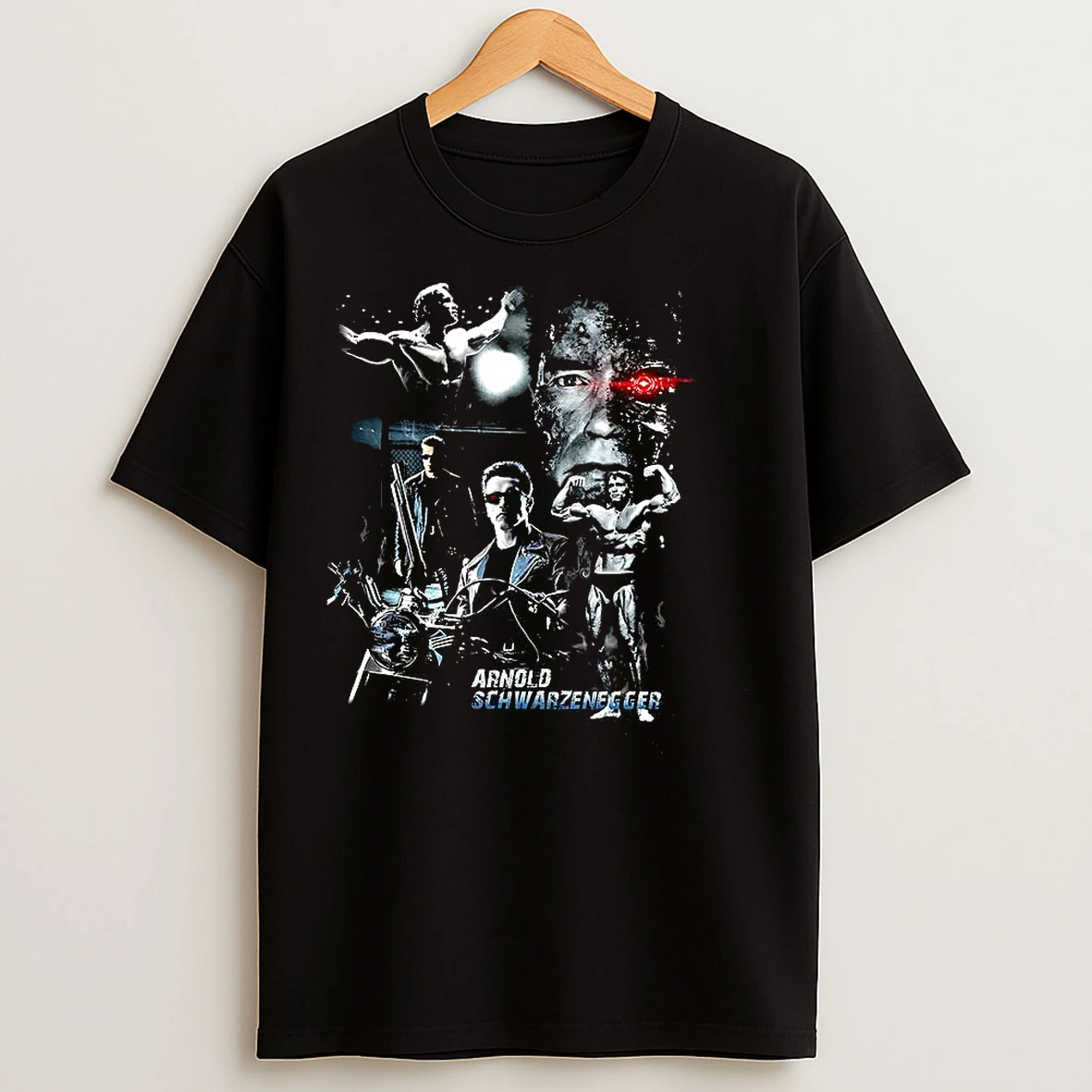 Classic Terminator Arnold Schwarzenegger Cyborg T 800 Graphic Retro T Shirts