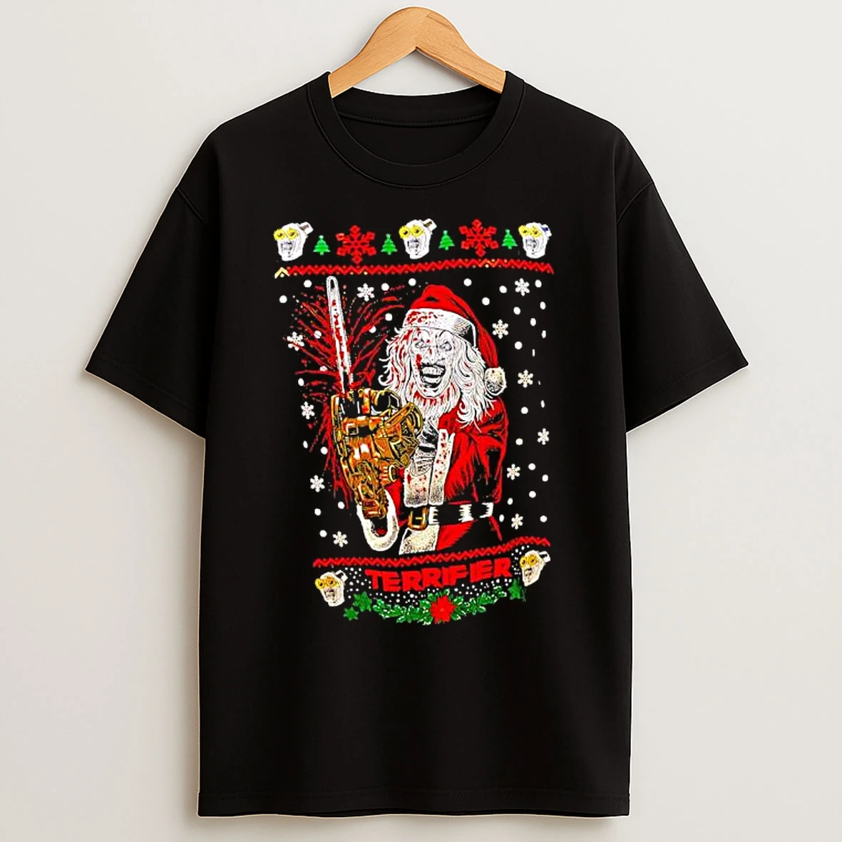 Classic Terrifier Christmas Santa Graphic T Shirts