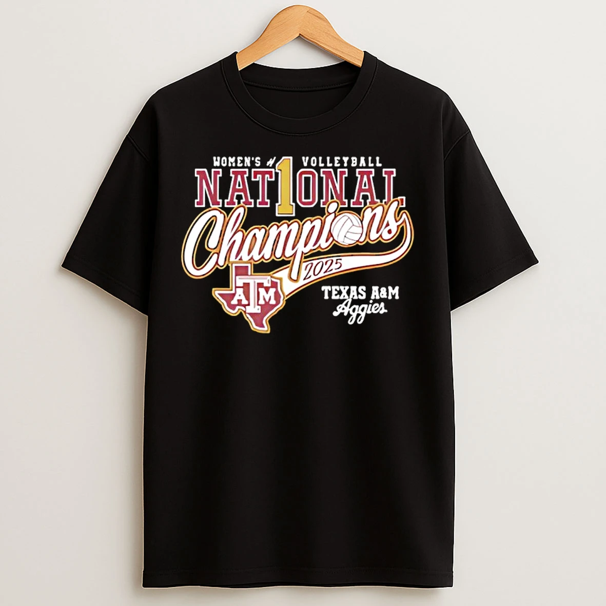 Classic Texas Am 2025 Volleyball National Champions T Shirts