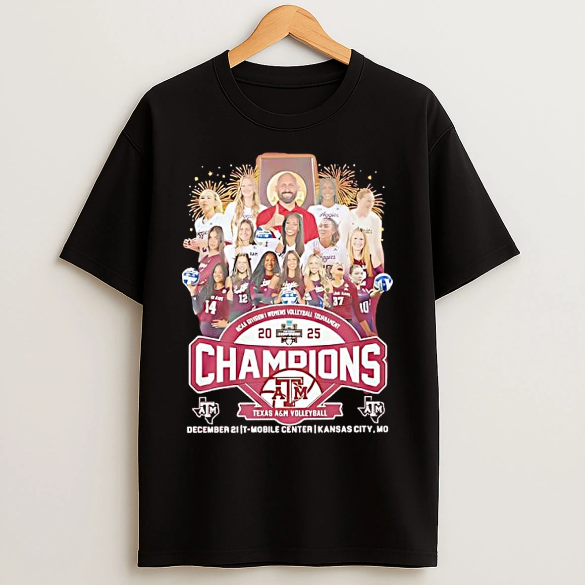 Classic Texas Am 2025 Womens Volleyball National Champions Team T Shirts