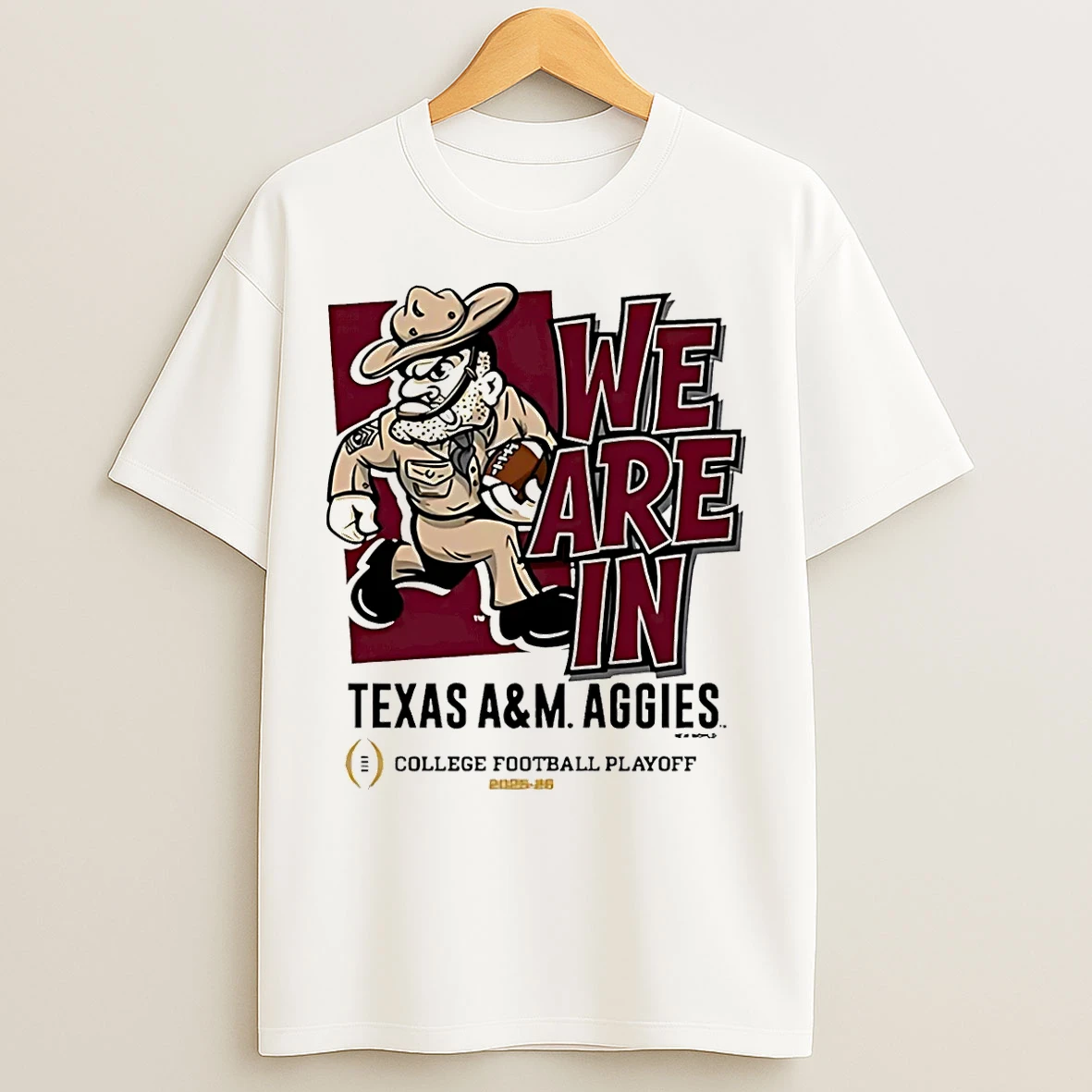 Classic Texas Am Aggies 2025 Cfp Bound We Are In Mascot T Shirts