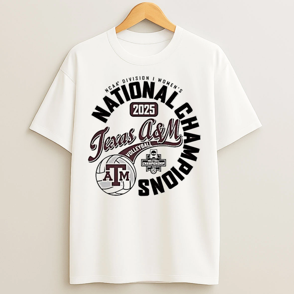 Classic Texas Am Aggies 2025 Ncaa Division I Womens Volleyball National Champions T Shirts