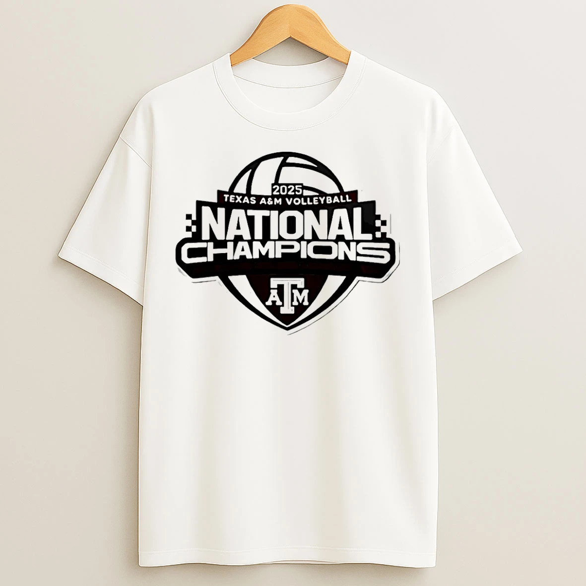 Classic Texas Am Aggies 2025 Ncaa Womens Volleyball National Champions Logo T Shirts