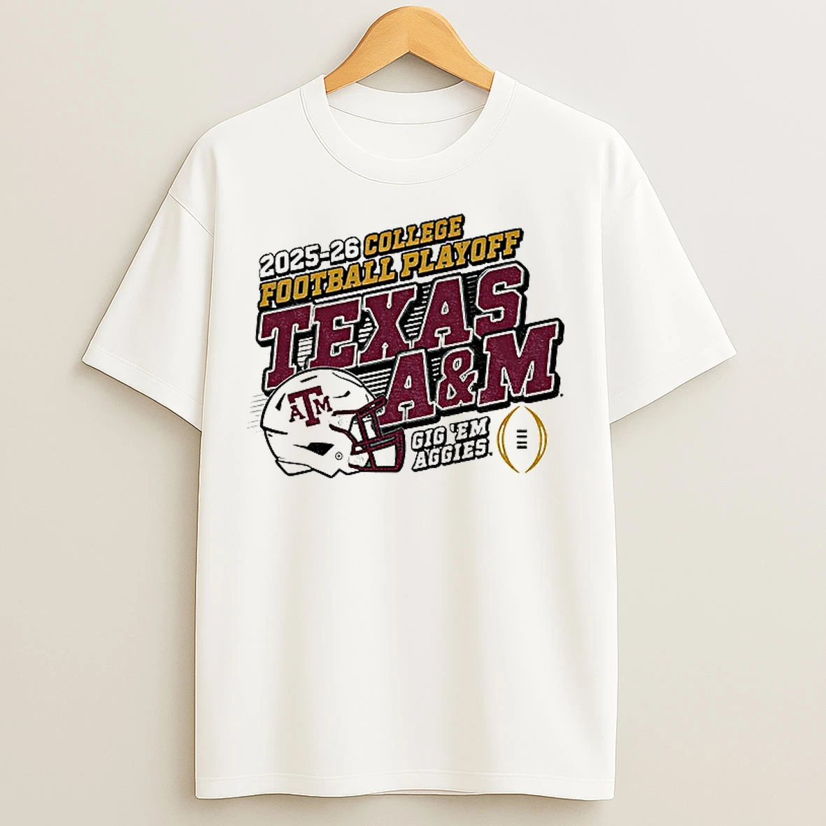 Classic Texas Am Aggies College Football Playoff 2025 2026 Gig Em Aggies T Shirts