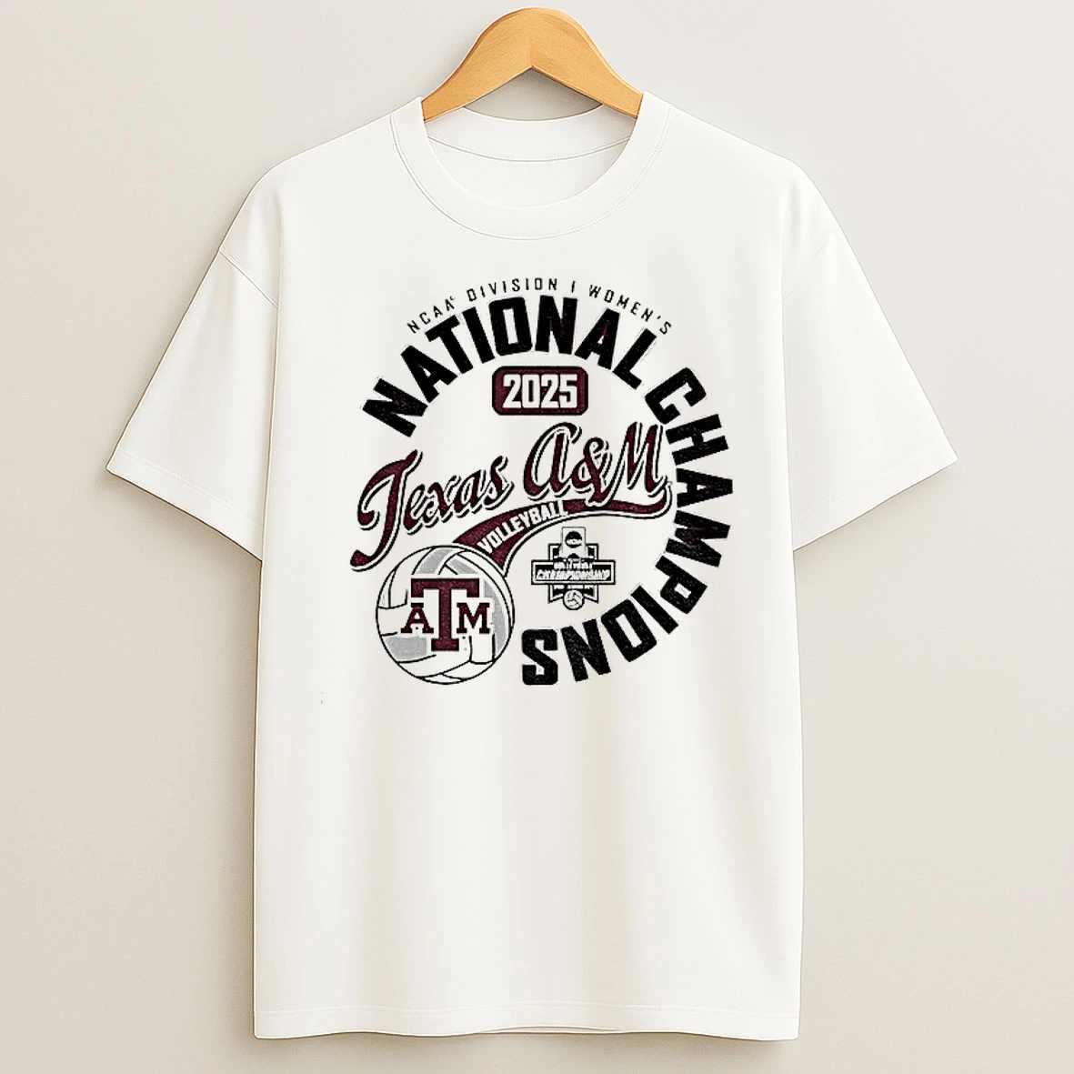 Classic Texas Am Aggies Ncaa Division I Womens Volleyball Championship 2025 T Shirts