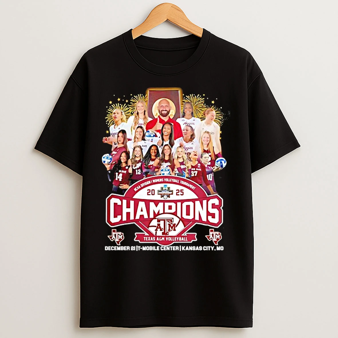 Classic Texas Am Aggies Ncaa Womens Volleyball National Champions 2025 T Shirts