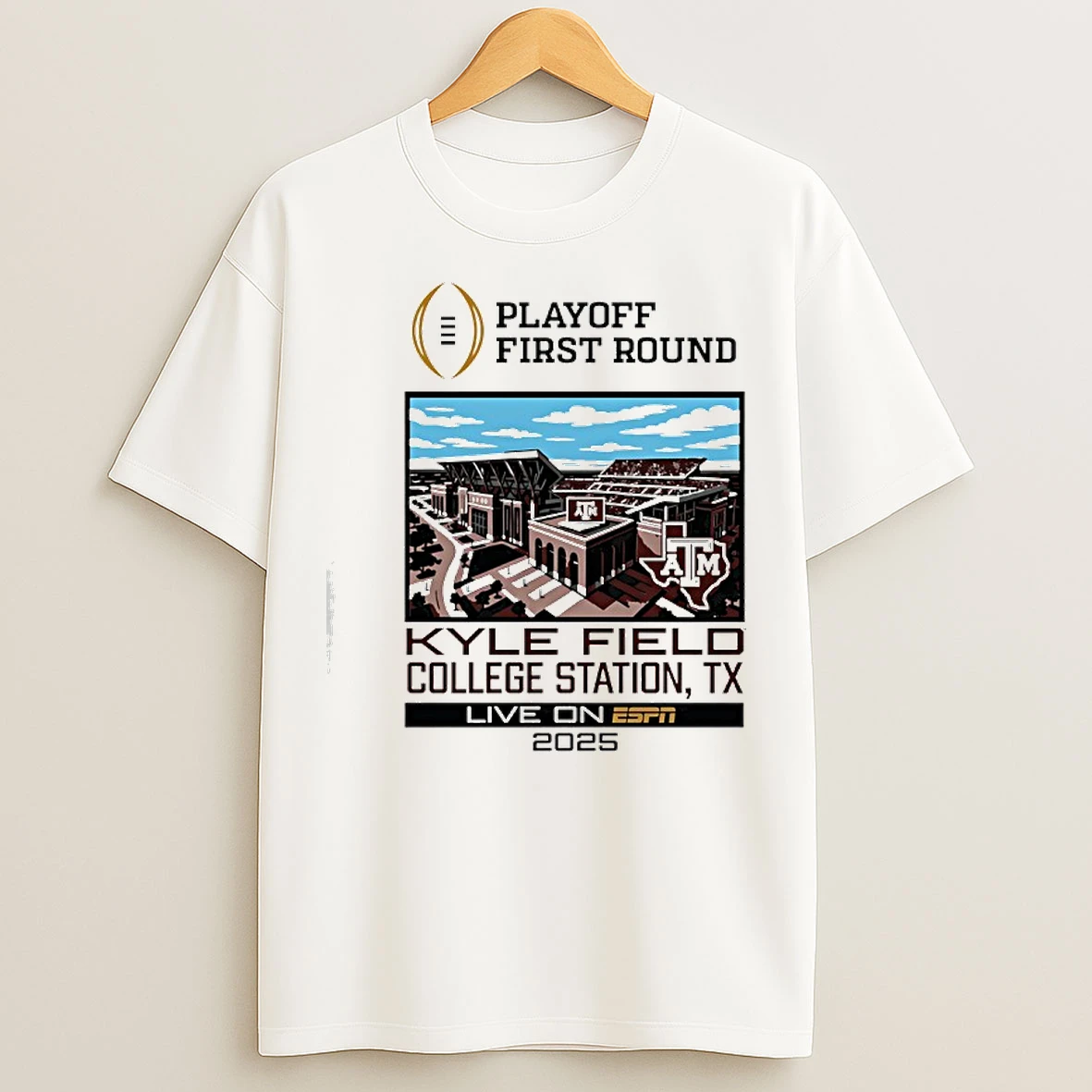 Classic Texas Am Aggies Playoff First Round Kyle Field 2025 T Shirts