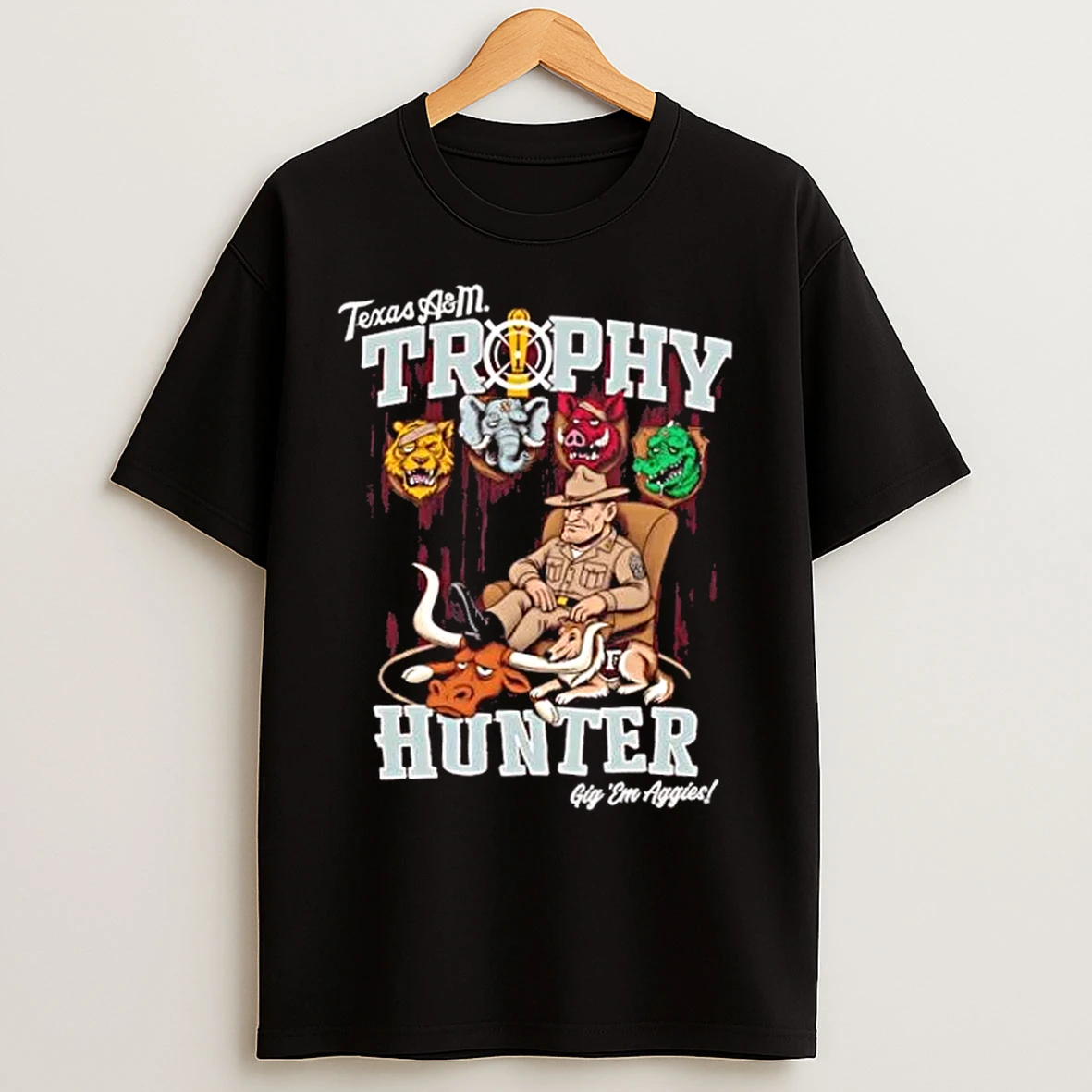 Classic Texas Am Aggies Trophy Hunter Gig Em Aggies T Shirts