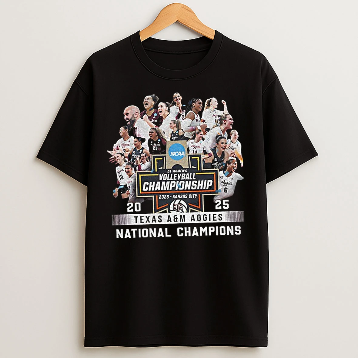 Classic Texas Am Aggies Volleyball National Champions 2025 Kansas City T Shirts