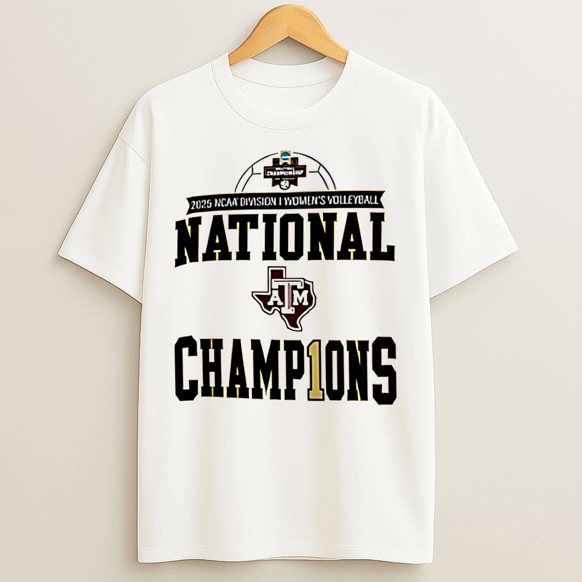 Classic Texas Am Aggies Volleyball National Champions 2025 Logo T Shirts
