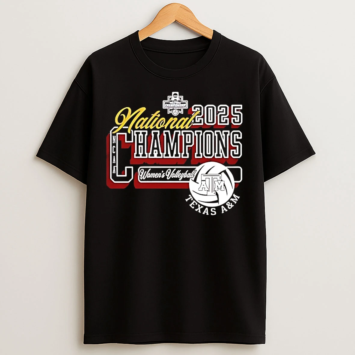 Classic Texas Am Aggies Womens Volleyball 2025 National Champions Logo T Shirts