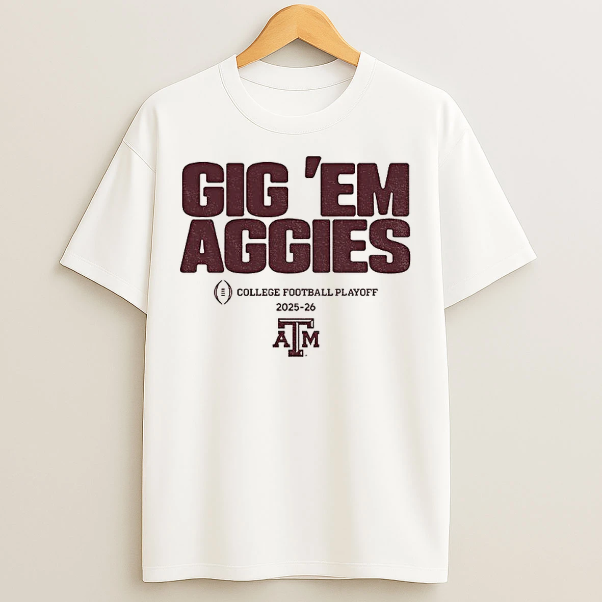 Classic Texas Am Aggies Football 2025 Cfp Team Slogan College Football Playoff 2025 2026 T Shirts