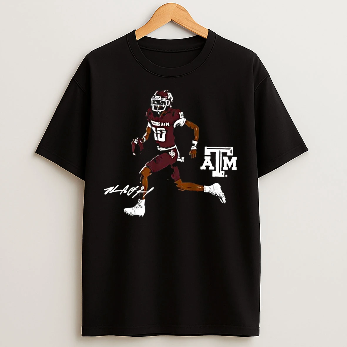 Classic Texas Am Football Marcel Reed Superstar Pose Signature T Shirts