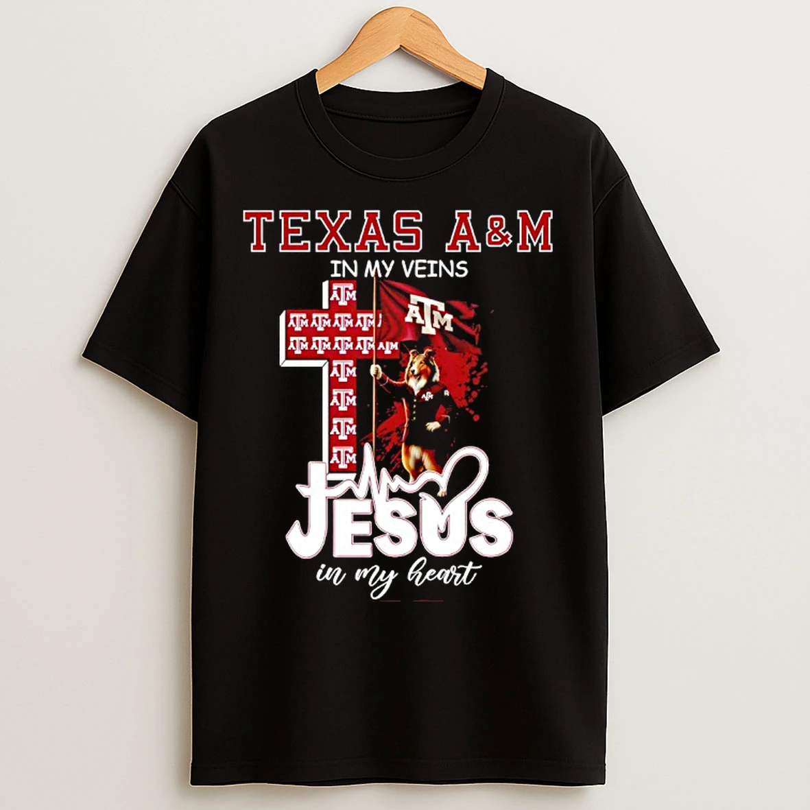 Classic Texas Am In My Veins Jesus In My Heart Flag T Shirts