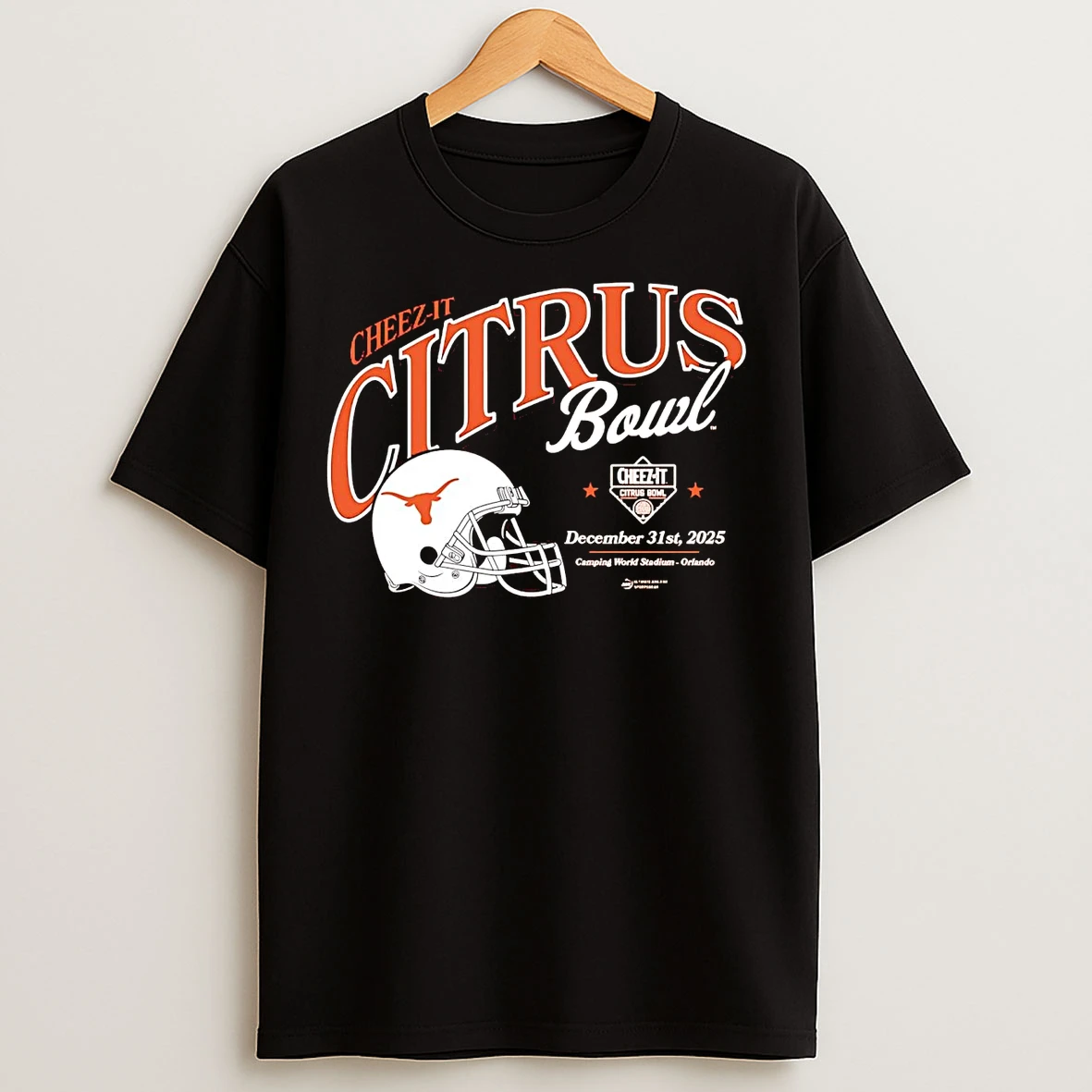 Classic Texas Longhorns 2025 Cheez It Citrus Bowl Helmet T Shirts