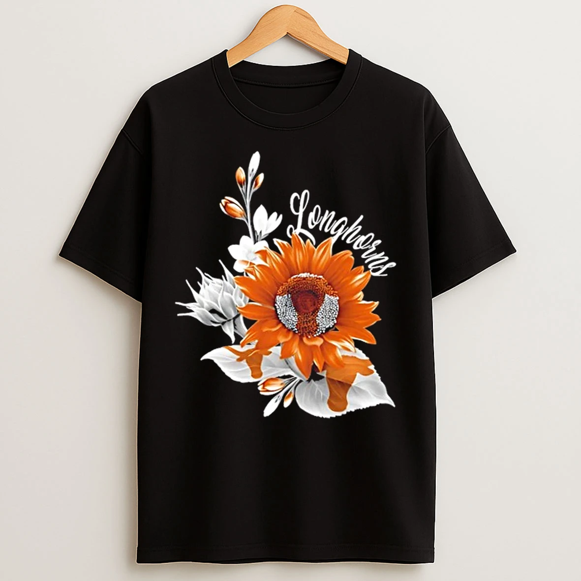 Classic Texas Longhorns Football X Sunflower Floral T Shirts