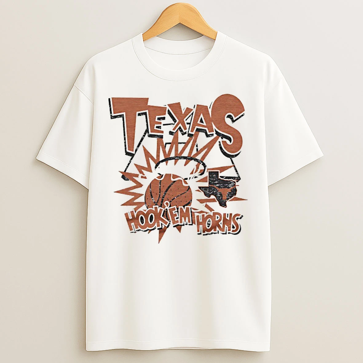 Classic Texas Longhorns Hook Em Horns T Shirts