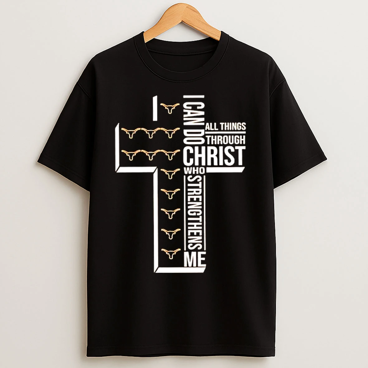 Classic Texas Longhorns I Can Do All Things Through Christ Who Strengthens Me T Shirts