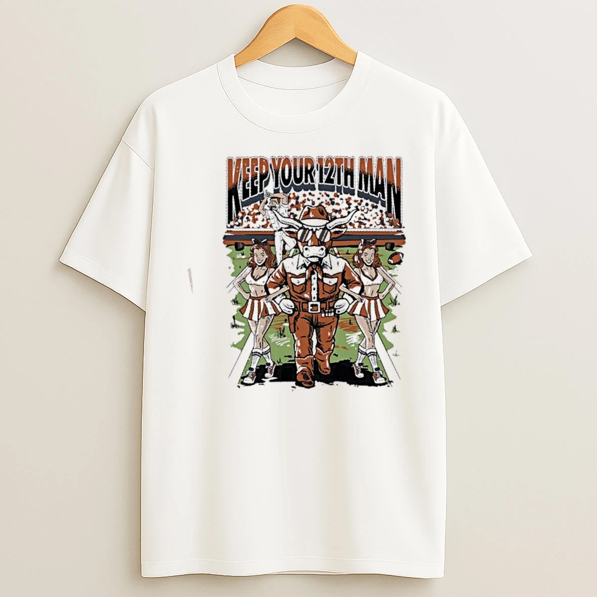 Classic Texas Longhorns Keep Your 12th Man T Shirts