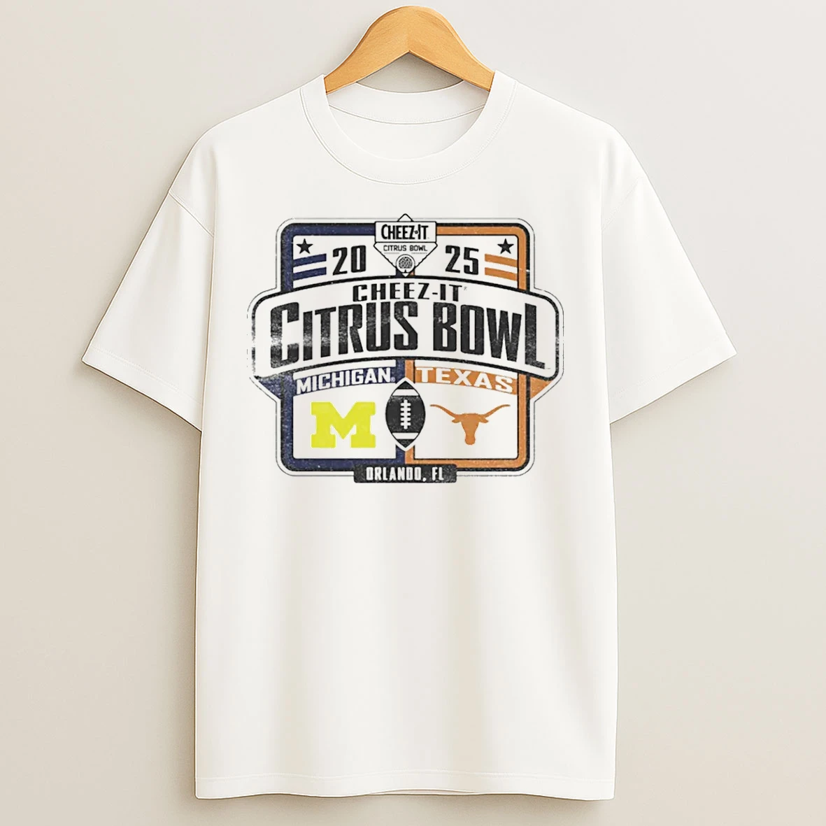 Classic Texas Longhorns Vs Michigan 2025 Citrus Bowl Game Dueling T Shirts