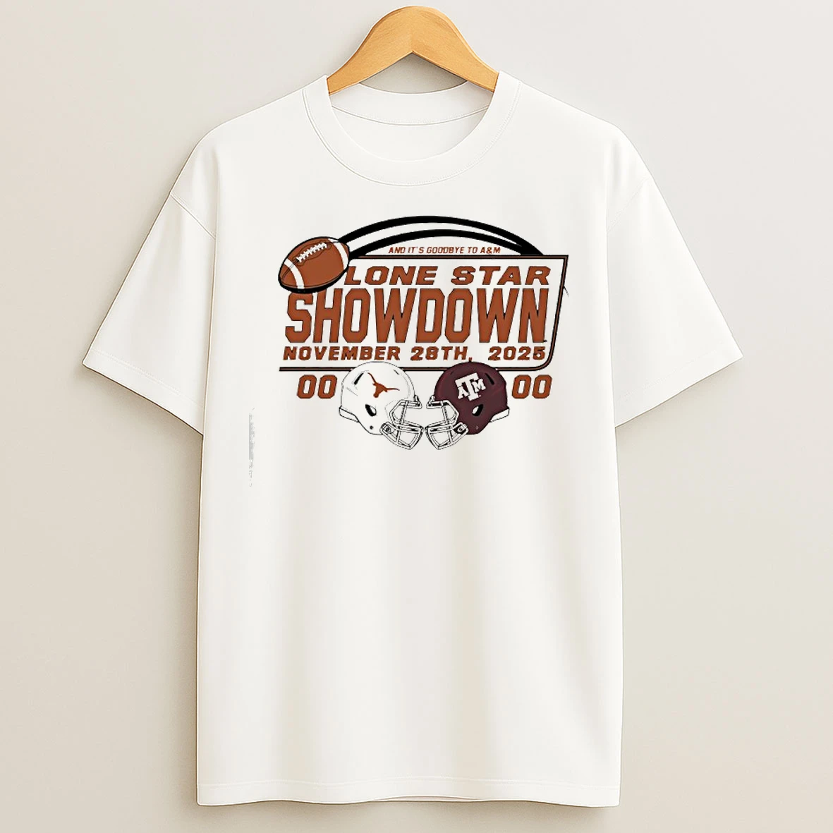 Classic Texas Longhorns Vs Texas Am Aggies Lone Star Showdown 2025 Score T Shirts