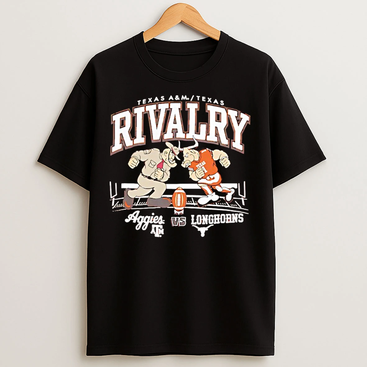 Classic Texas Longhorns Vs Texas Am Aggies Football Rivalry 2025 T Shirts