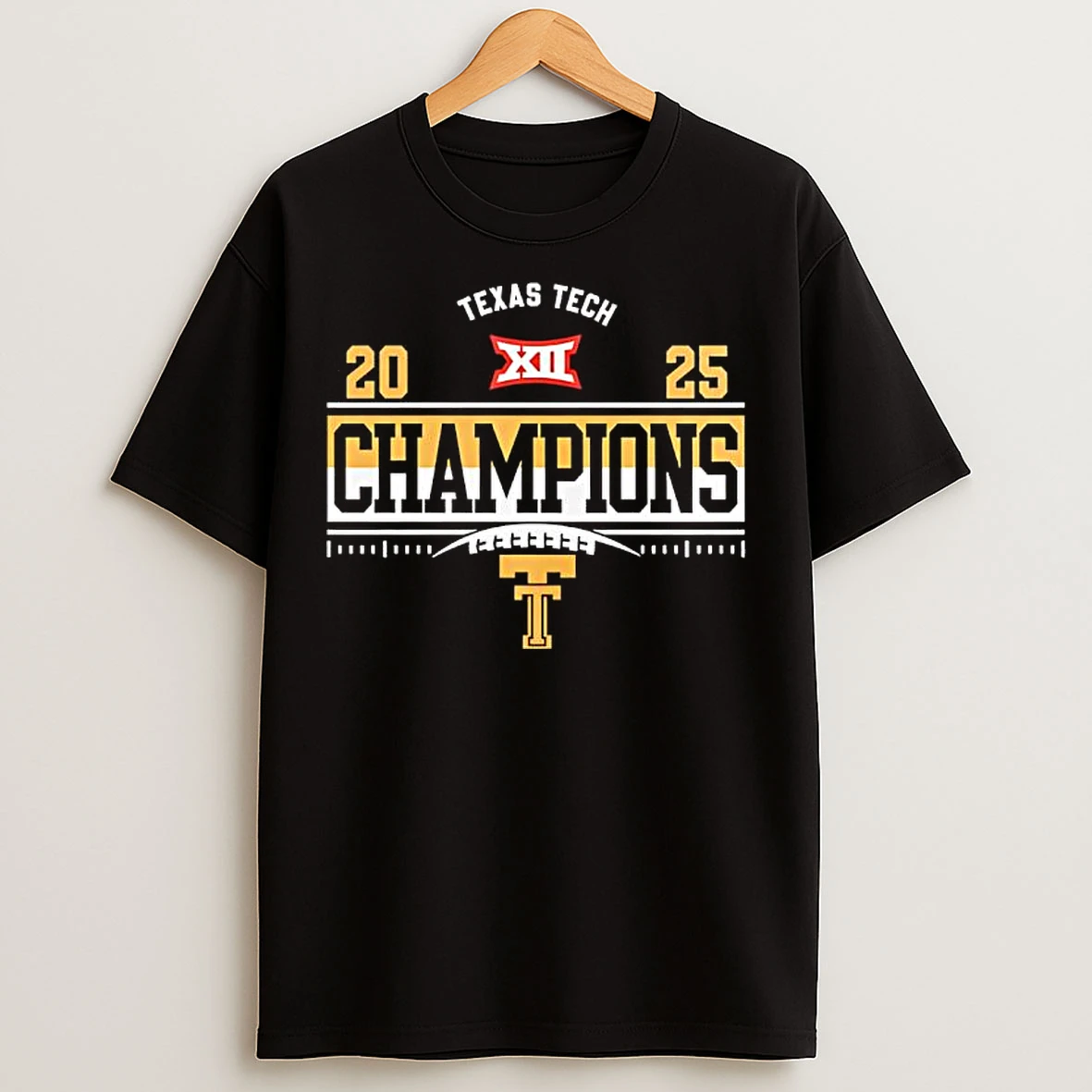 Classic Texas Tech 2025 Big 12 Champions Xii Logo T Shirts