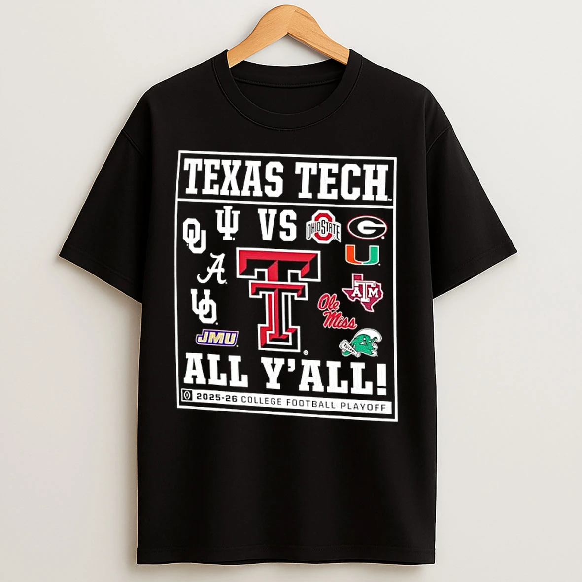 Classic Texas Tech 2025 Cfp All Yall T Shirts