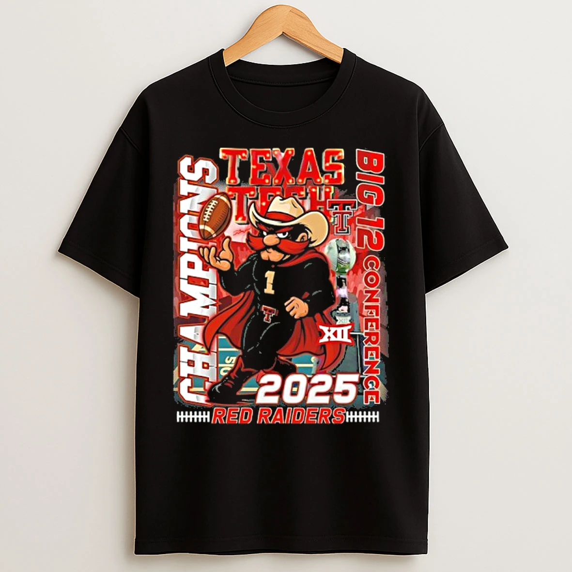 Classic Texas Tech Big 12 Conference Champions Red Raiders 2025 T Shirts