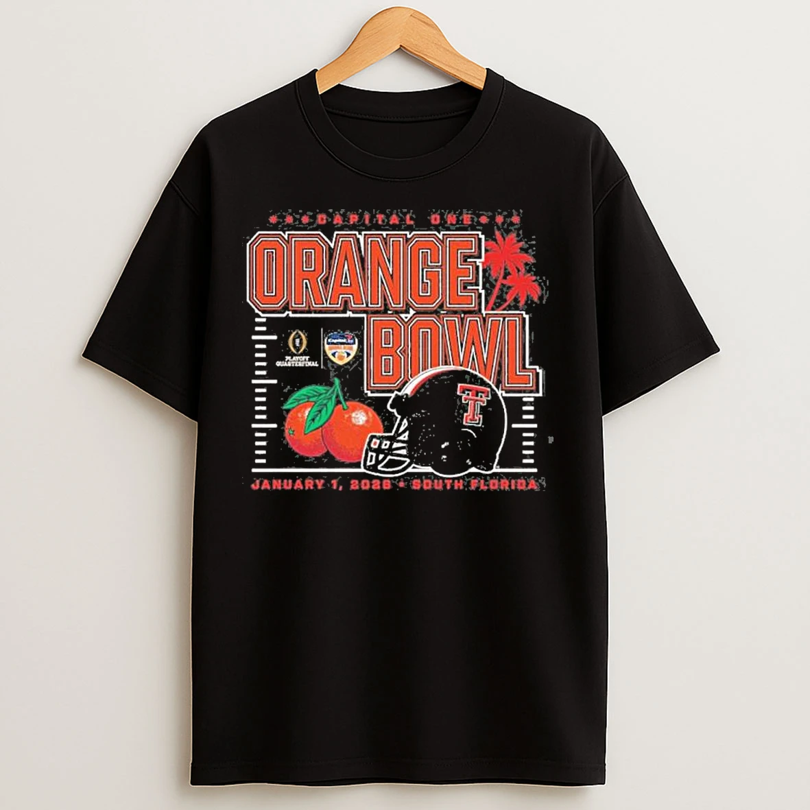 Classic Texas Tech Cfp Orange Bowl January 1 2026 South Florida T Shirts