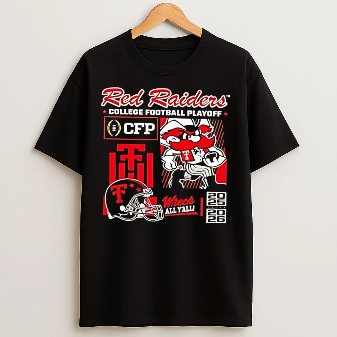 Classic Texas Tech Cfp 2025 2026 Red Raiders Football T Shirts