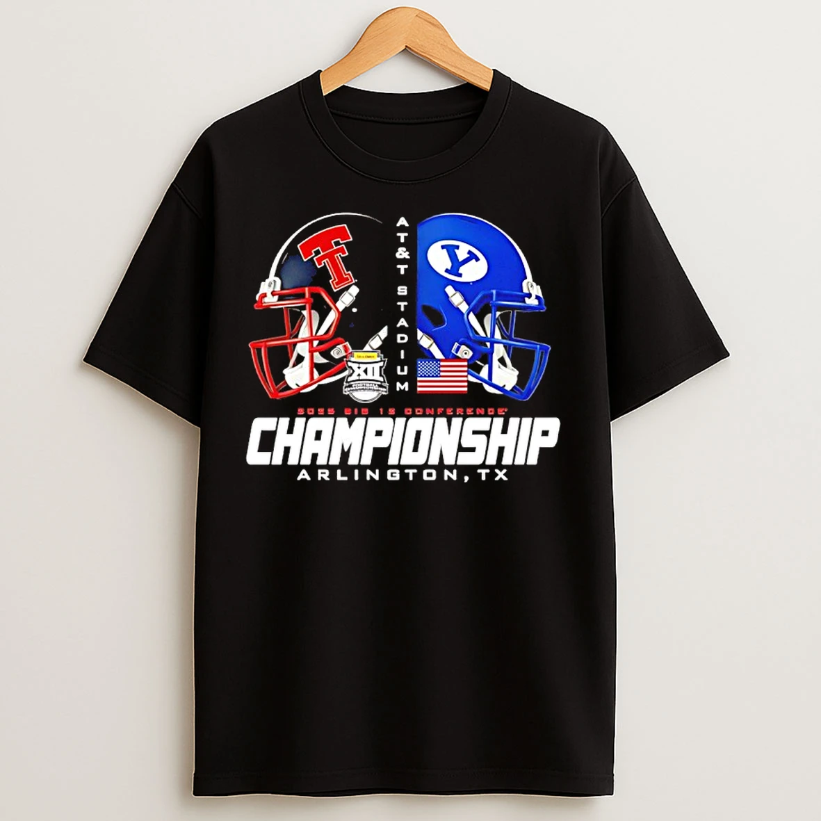 Classic Texas Tech Football 2025 Big 12 Conference Championship Helmet T Shirts