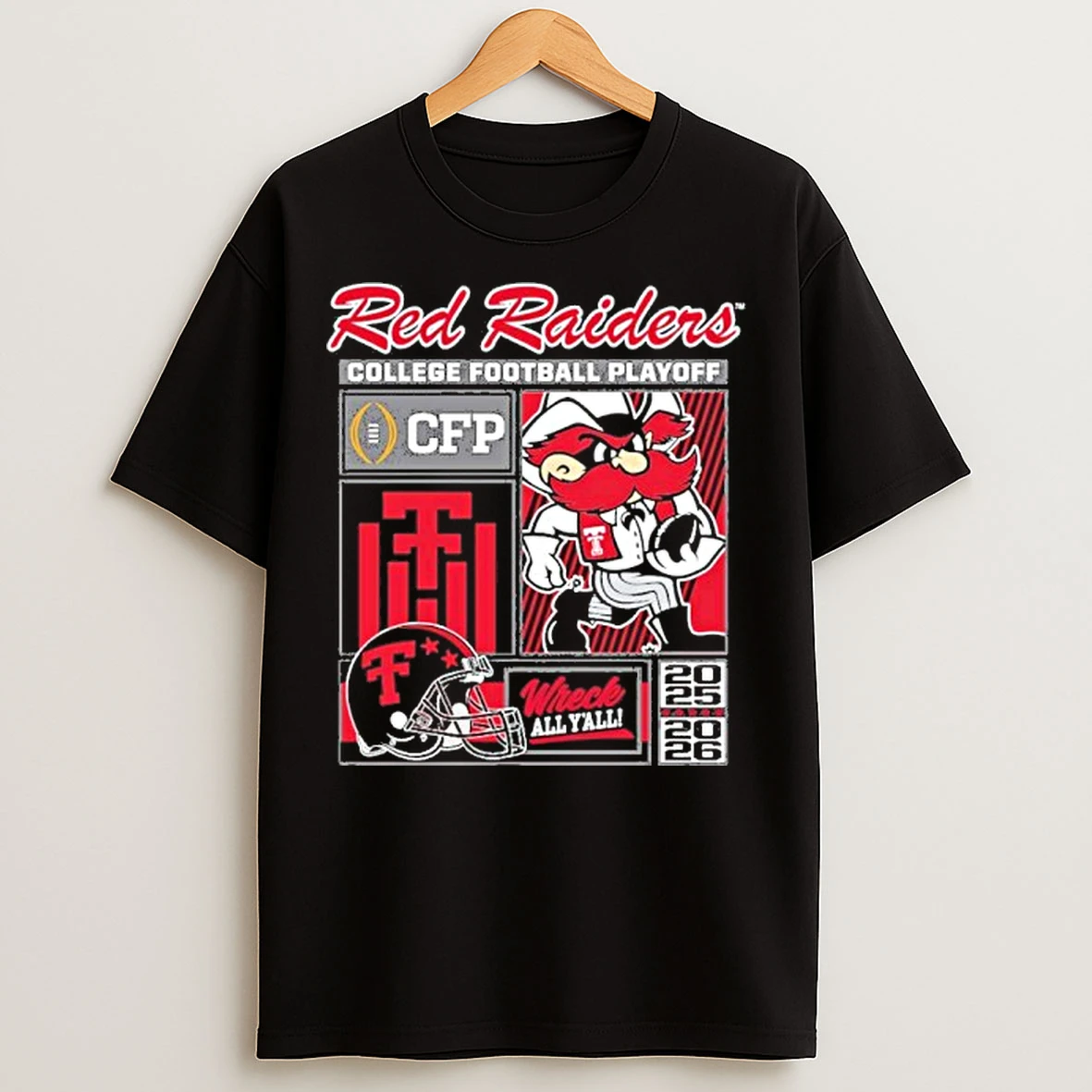 Classic Texas Tech Football 2025 College Football Playoff Wreck All Yall T Shirts