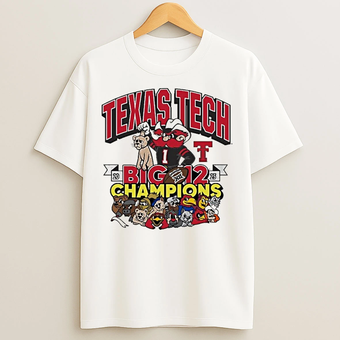 Classic Texas Tech Football Big 12 Championss Defeat Big 12 Mascot T Shirts