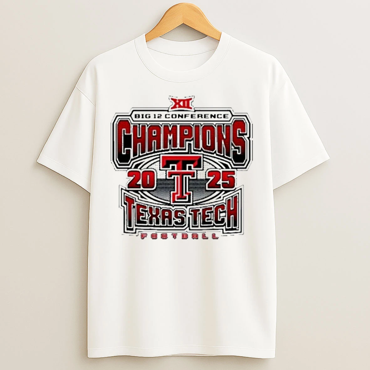 Classic Texas Tech Red Raiders 2025 2026 Big 12 Champs Grid Iron T Shirts