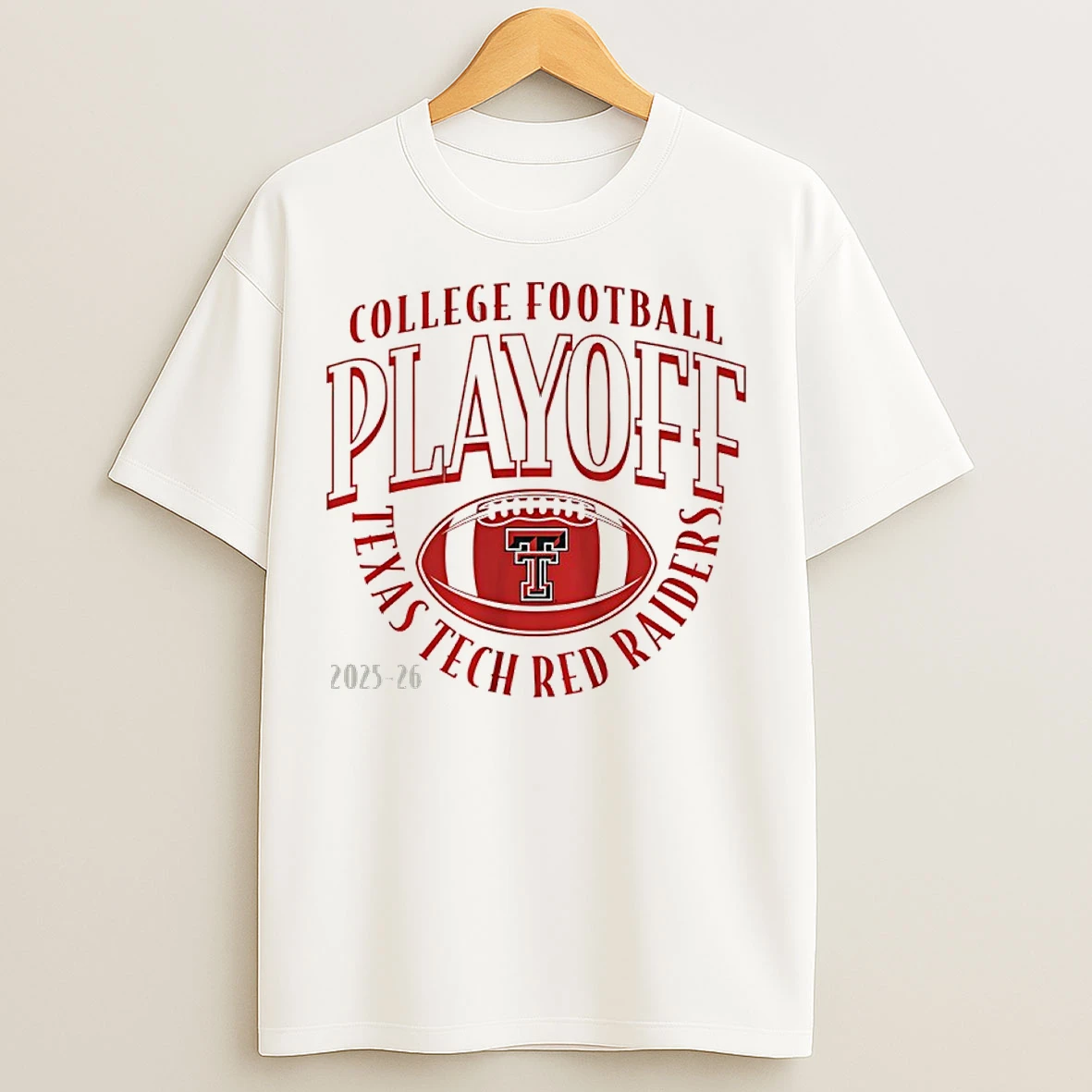 Classic Texas Tech Red Raiders 2025 26 College Football Playoff Curve T Shirts