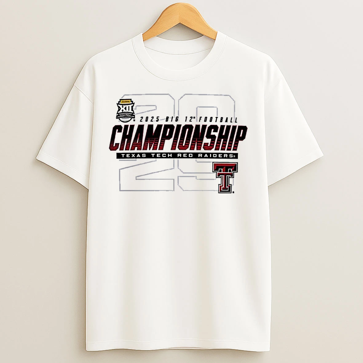 Classic Texas Tech Red Raiders 2025 Big 12 Football Championship Bound T Shirts