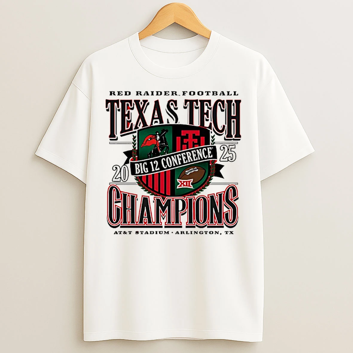 Classic Texas Tech Red Raiders 2025 Big 12 Conference Champions Generation Talent T Shirts
