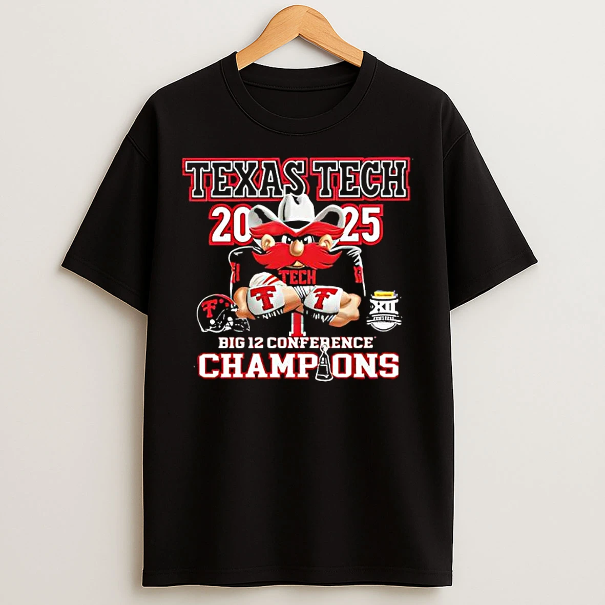Classic Texas Tech Red Raiders 2025 Big 12 Conference Champs Football T Shirts