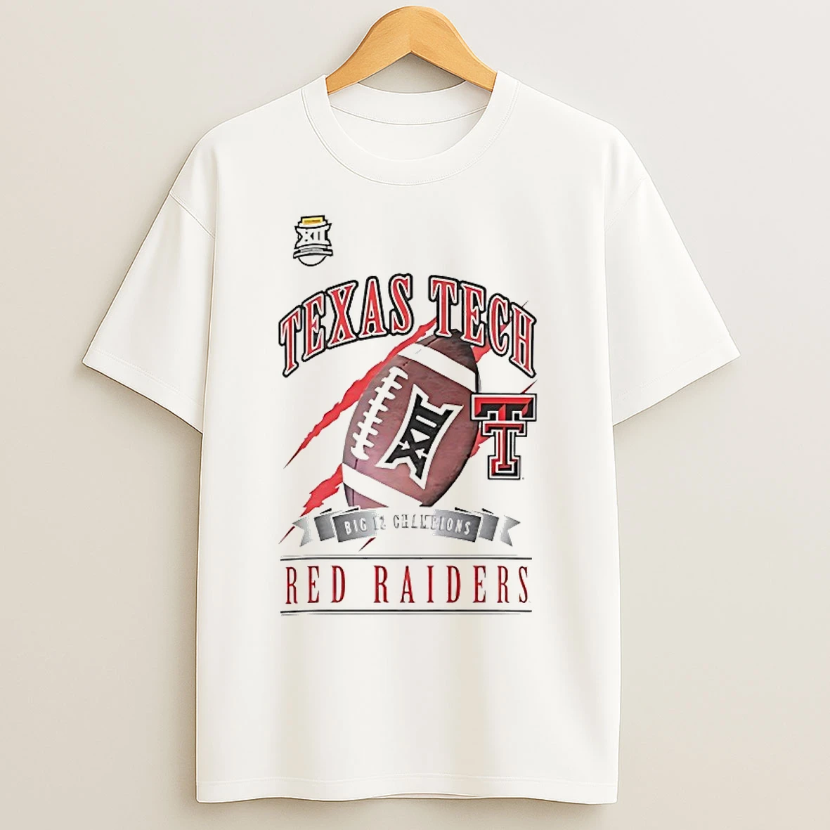 Classic Texas Tech Red Raiders 2025 Big 12 Football Champions T Shirts