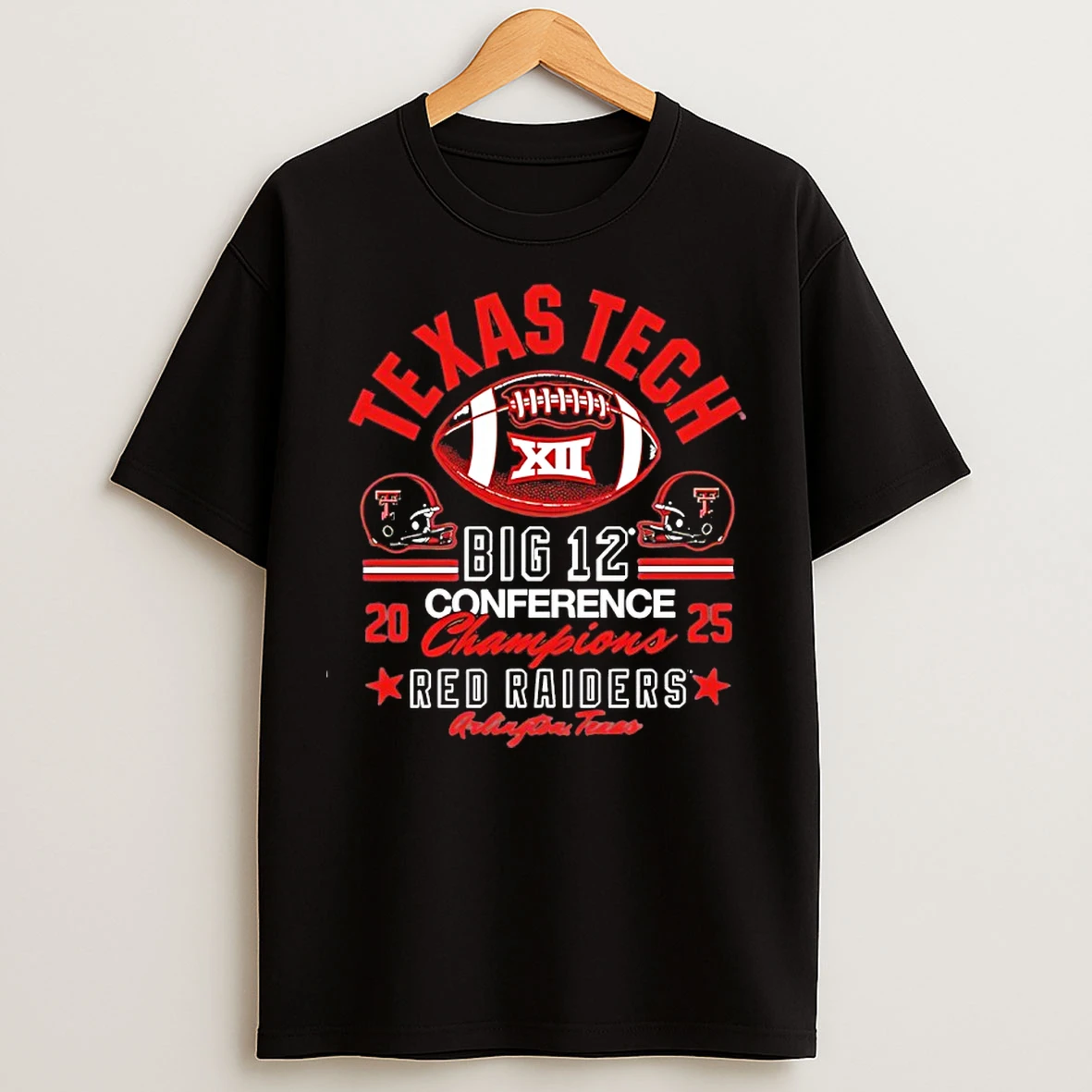 Classic Texas Tech Red Raiders 2025 Big 12 Football Champions Classic T Shirts