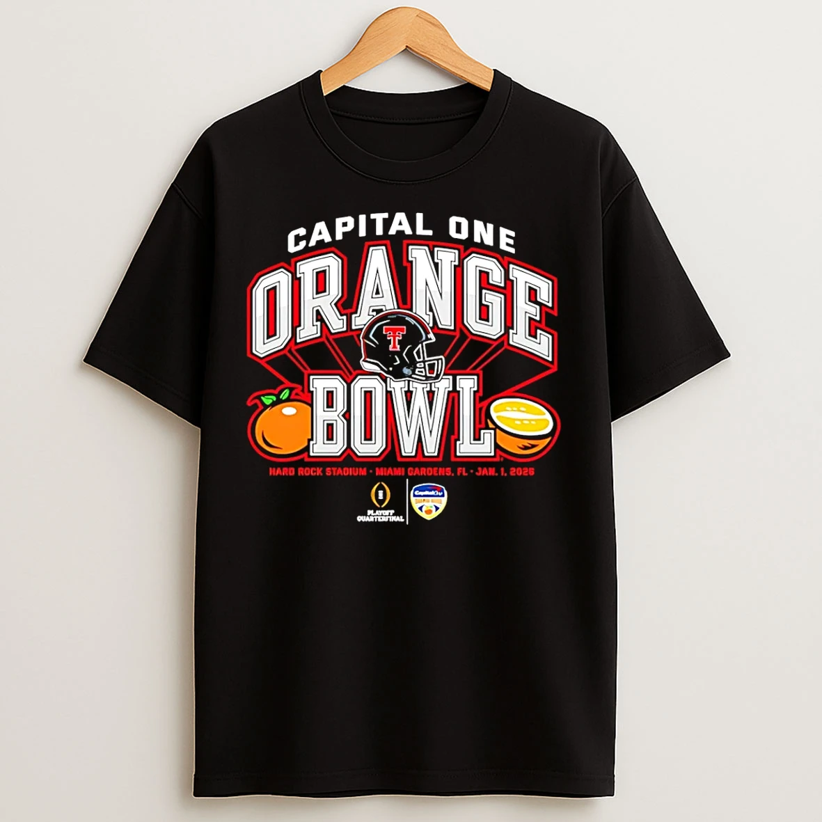 Classic Texas Tech Red Raiders 2025 Capital One Orange Bowl Cfp T Shirts