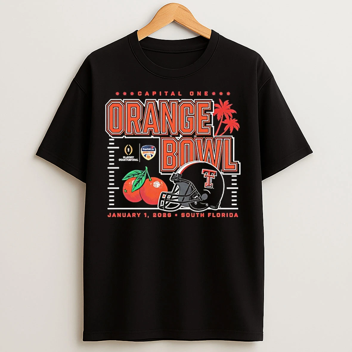 Classic Texas Tech Red Raiders 2026 Capital One Orange Bowl T Shirts