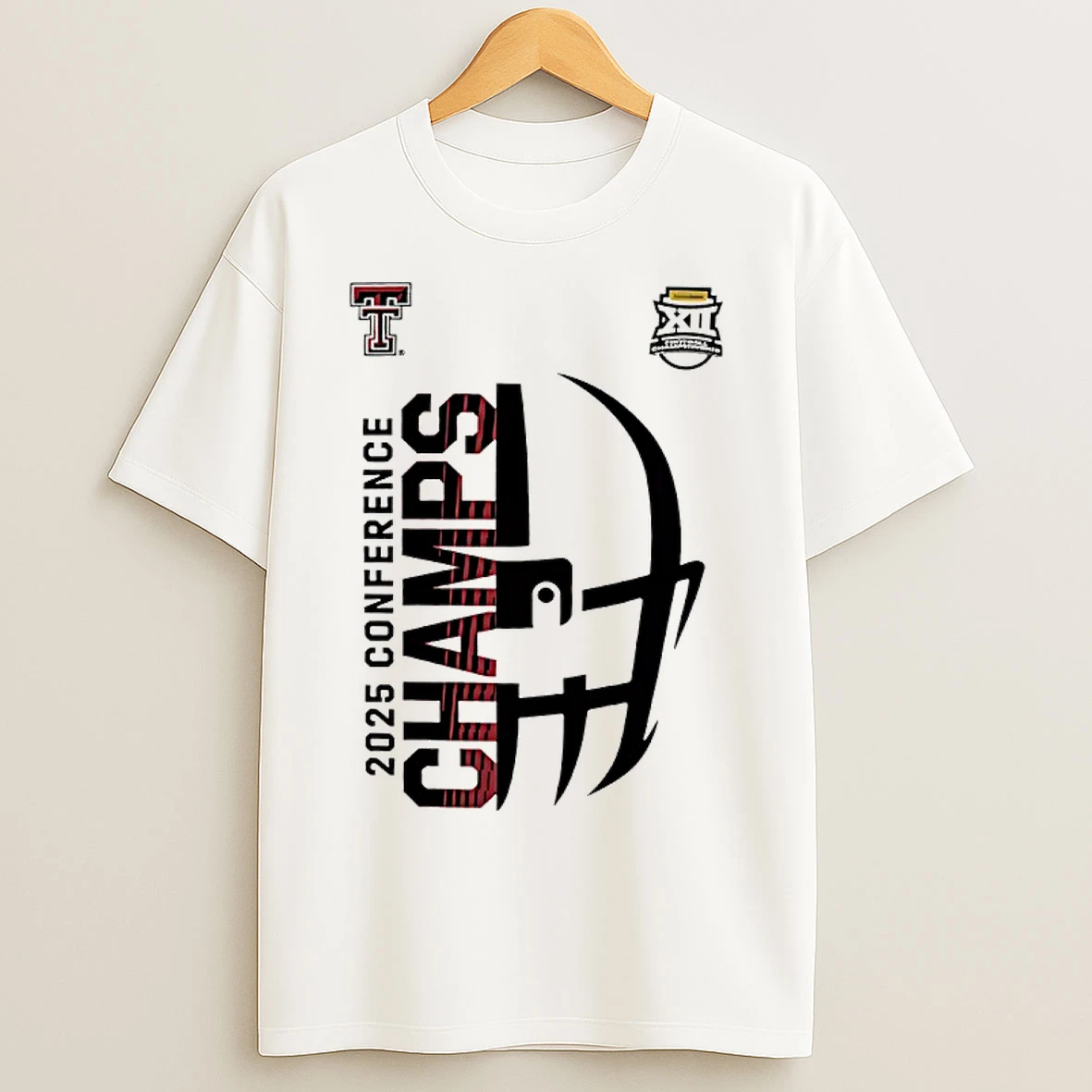 Classic Texas Tech Red Raiders Big 12 Conference Champions 2025 Helmet T Shirts