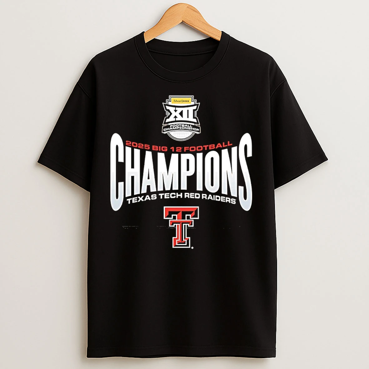Classic Texas Tech Red Raiders Big 12 Football Champions 2025 T Shirts