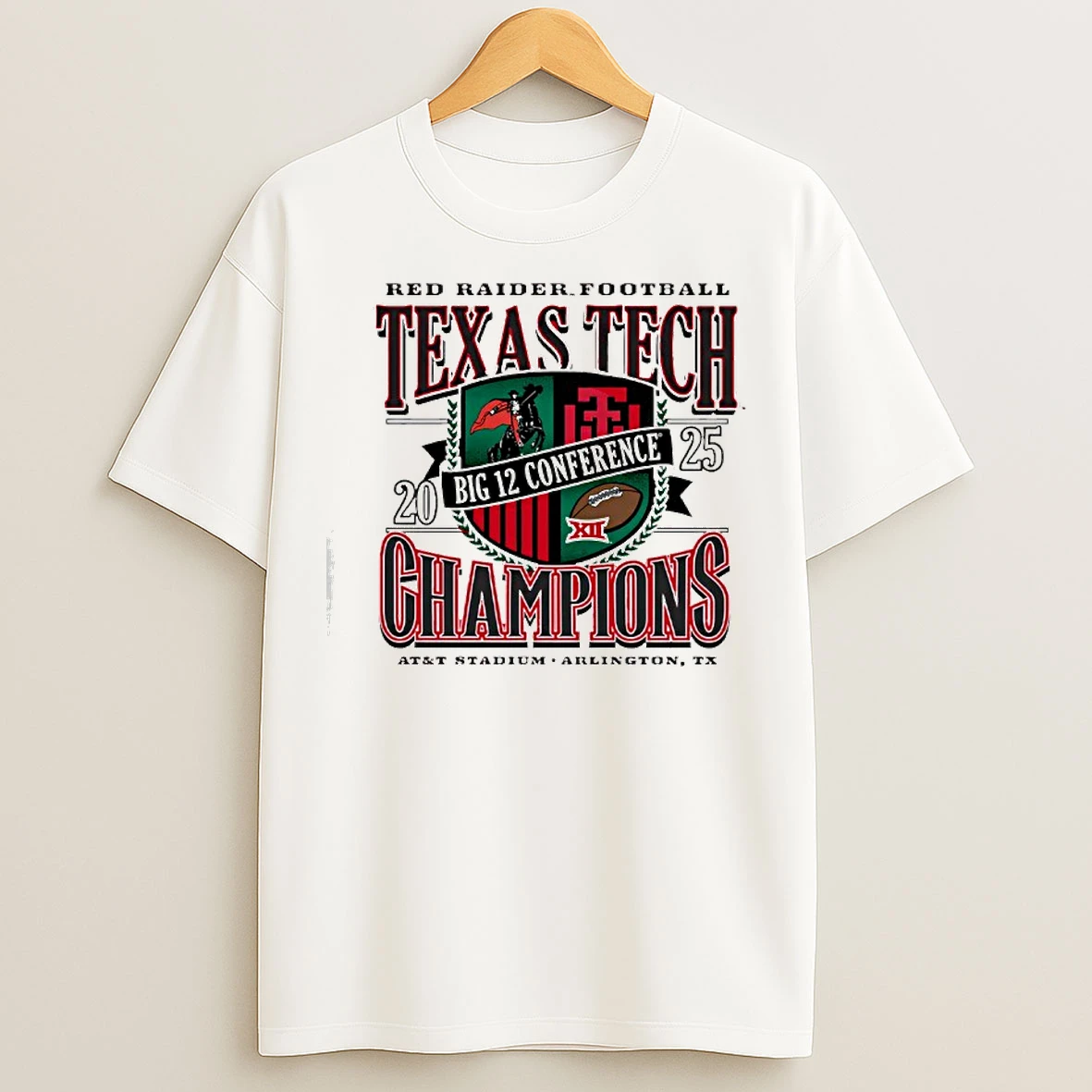 Classic Texas Tech Red Raiders Big 12 Football Champions Att Stadium Arlington Tx T Shirts