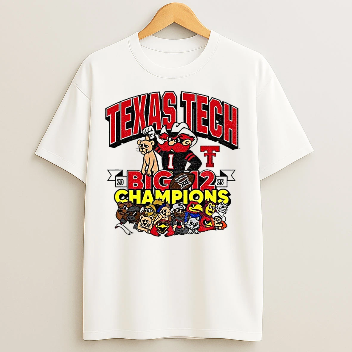 Classic Texas Tech Red Raiders Big 12 Football Champions Cfp T Shirts