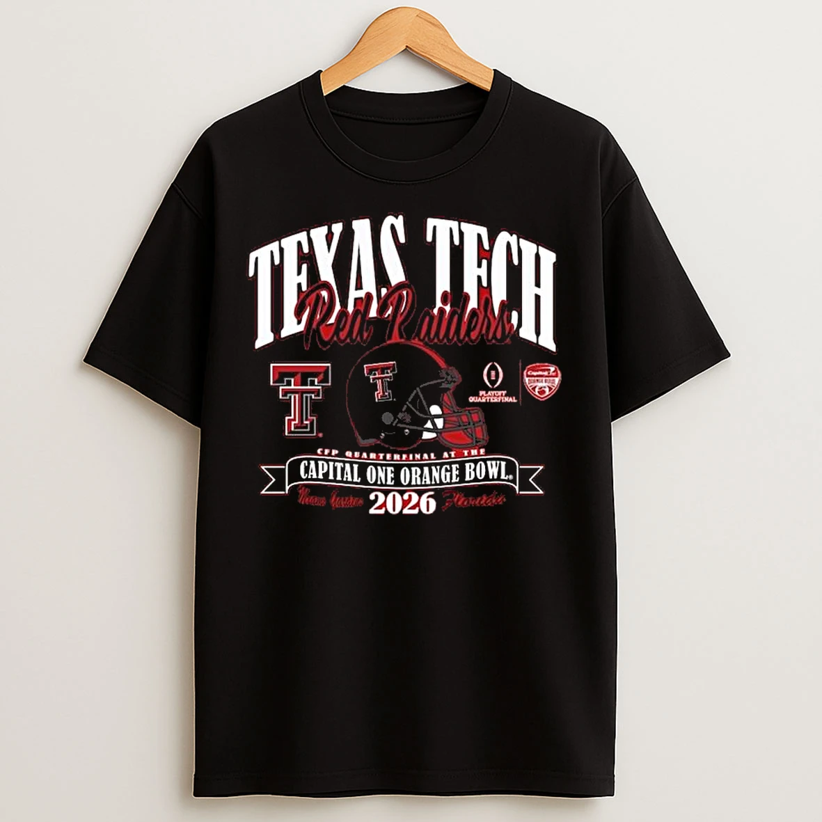 Classic Texas Tech Red Raiders Cfp 2026 Orange Bowl T Shirts