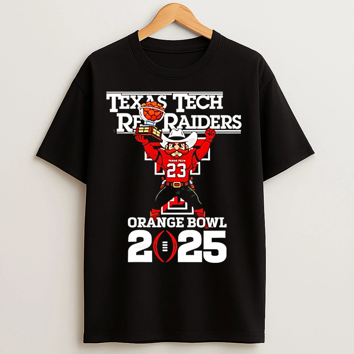 Classic Texas Tech Red Raiders Cfp 2026 Orange Bowl Mascot T Shirts
