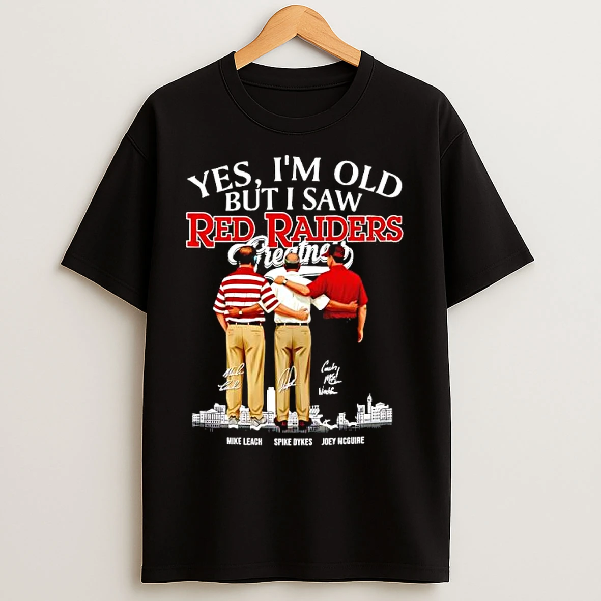 Classic Texas Tech Red Raiders Coaches Yes Im Old But I Saw Greatness Signatures T Shirts